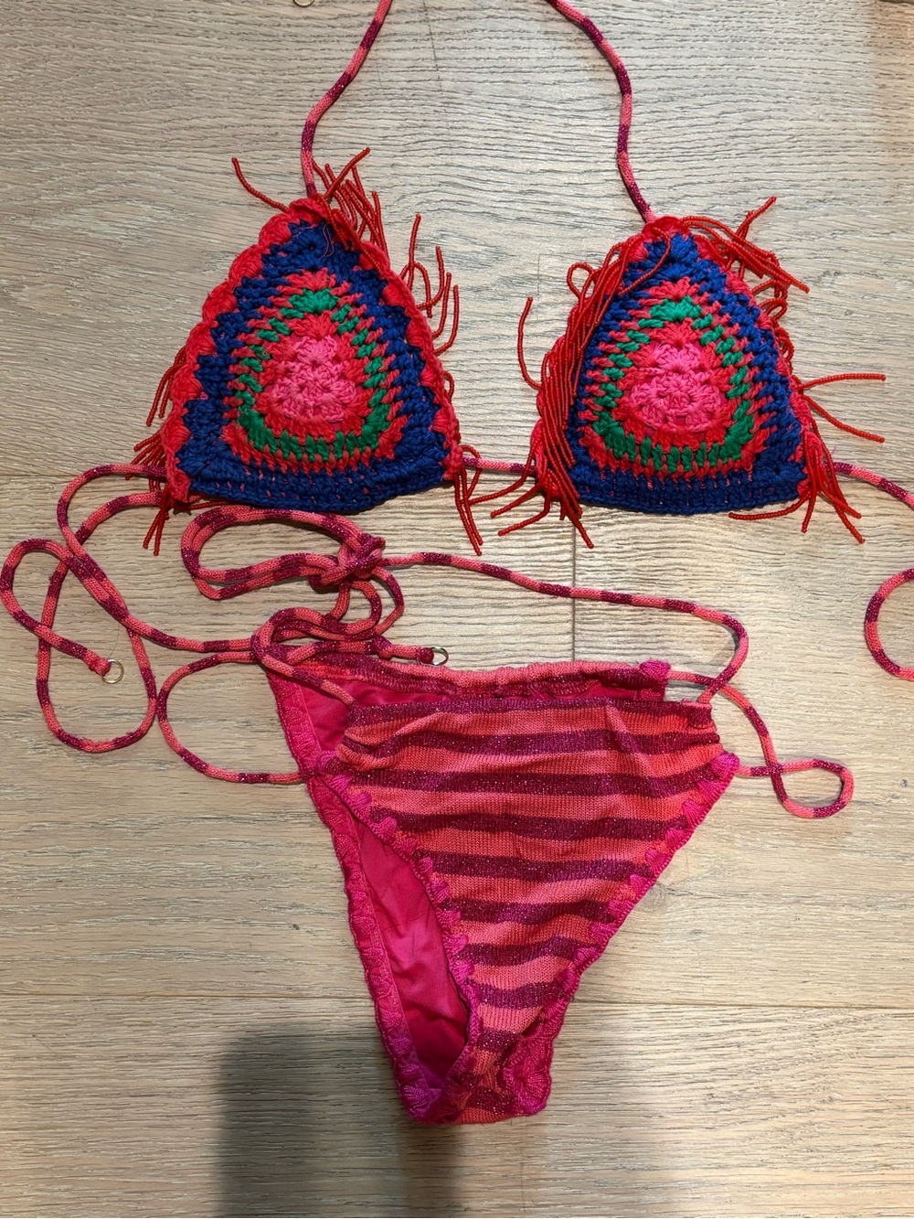 Crochet & beaded Italian bikini